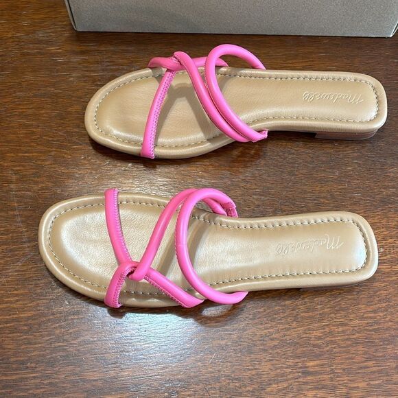 Madewell sandals Cloud Lift bombe slides leather pink 9 NWT - Picture 6 of 9